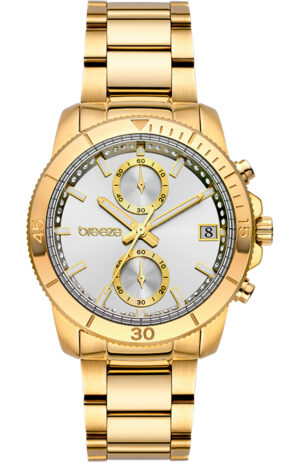 Breeze Sparkly Gold Stainless Steel Chronograph 212391.2