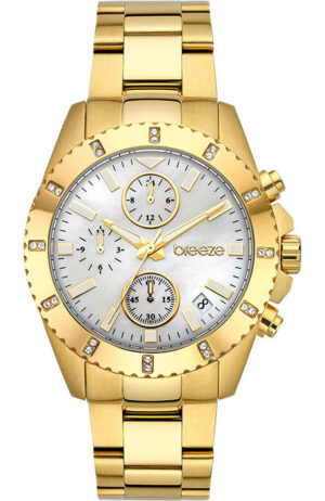 Breeze Obsession Chronograph Gold Stainless Steel Bracelet 212461.1