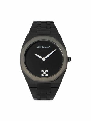 Off White™ ON TIME | Two-Tone Silver & Black OW1G018M0075
