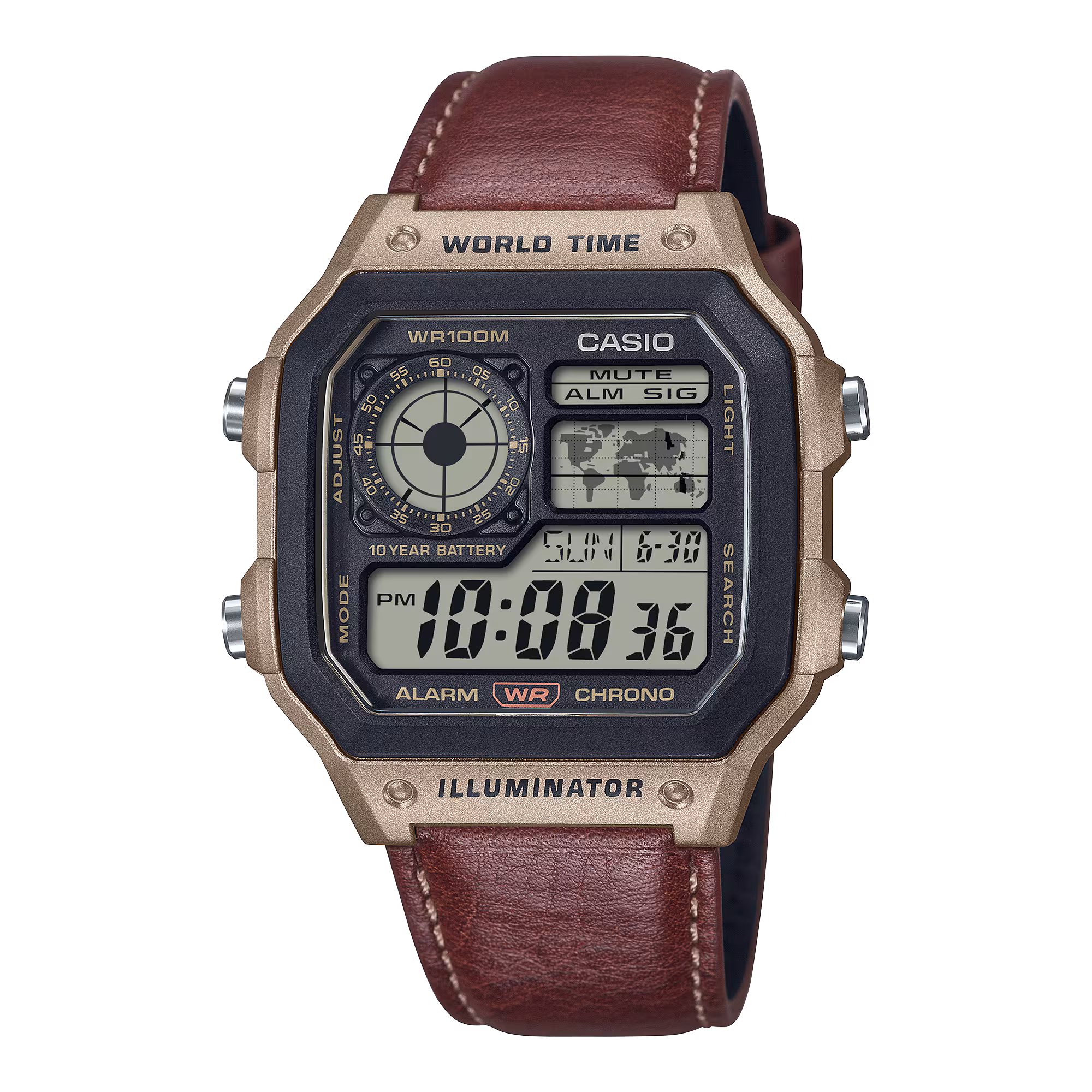 Casio Ψηφιακό Ρολόι Χρονογράφος Μπαταρίας AE-1200WHL-5AVEF