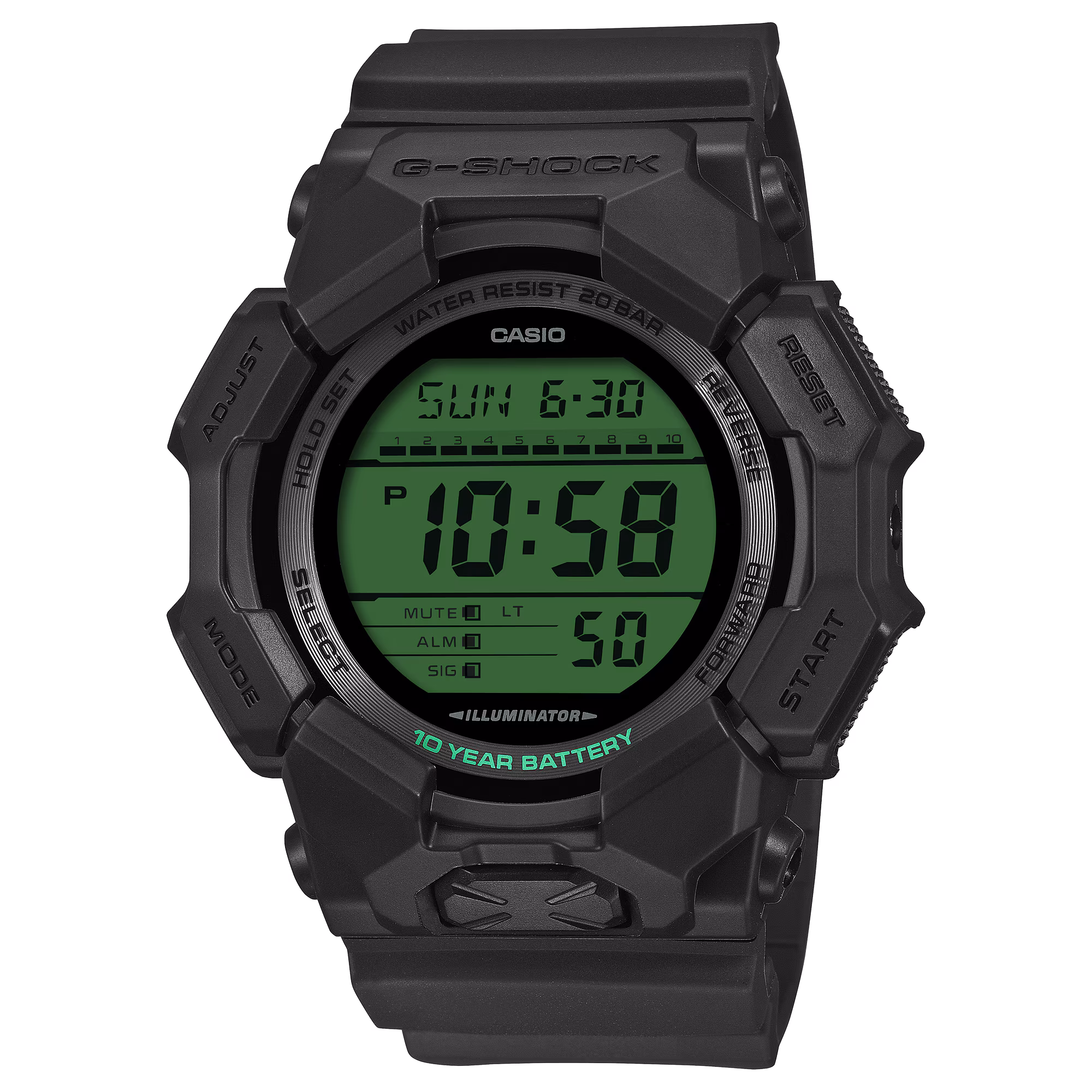 CASIO G-SHOCK Black Electro Green GD-010BEG-1ER