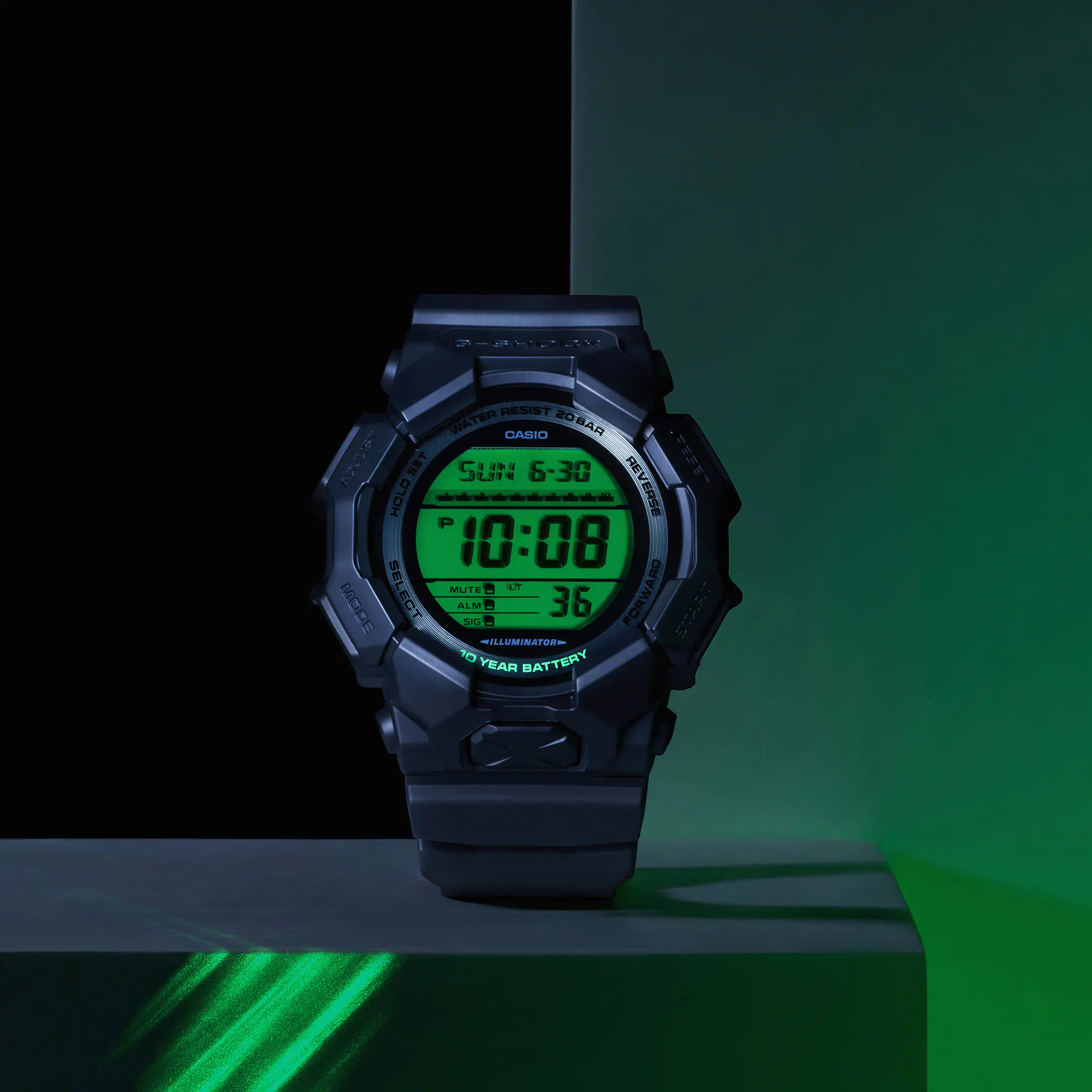 CASIO G-SHOCK Black Electro Green GD-010BEG-1ER - Image 2