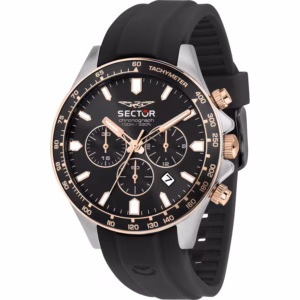 SECTOR 230 Chronograph Black Silicone Strap R3271661031